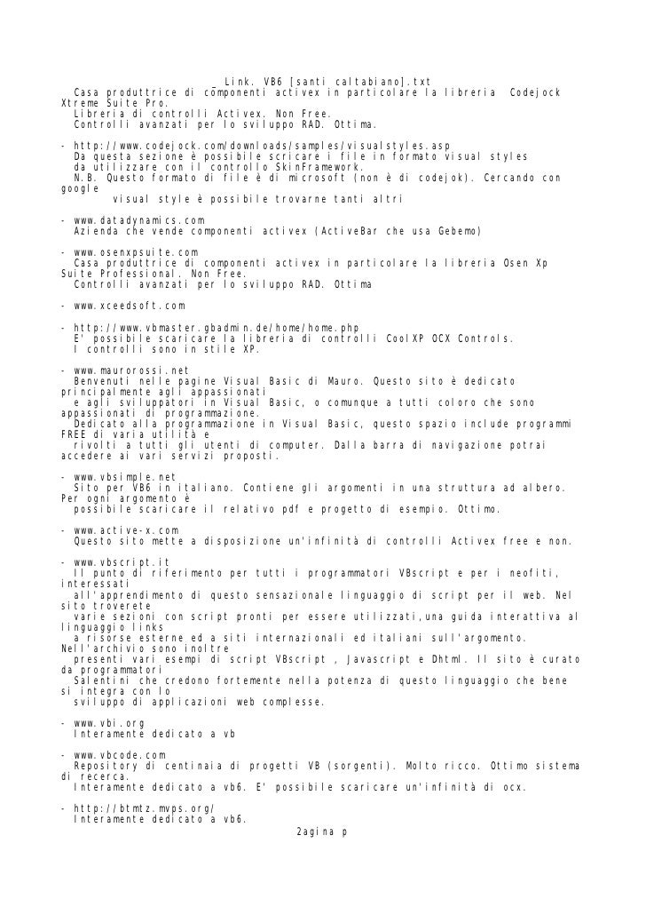CONTROLLI ACTIVEX DA SCARICARE